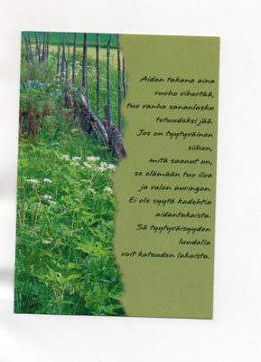 °°AIDAN TAKANA AINA RUOHO..." -KORTTI /(Käyttämätön)