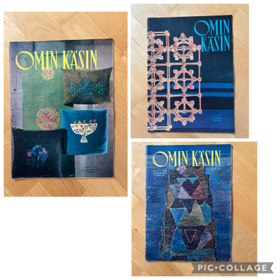 Omin käsin lehti, 3 kpl ( 60-luku )