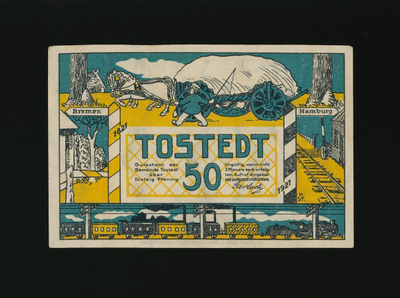 Saksa Notgeld 50 Pfg, Tostedt 1921