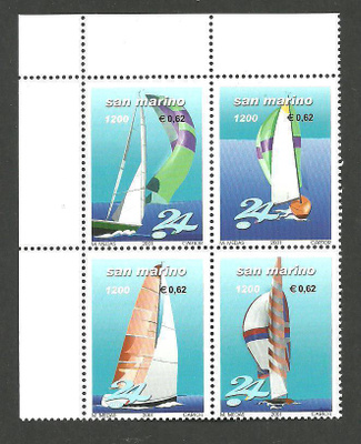 PURJEVENEET purjehdusaiheinen sarja SAN MARINO 2001 **