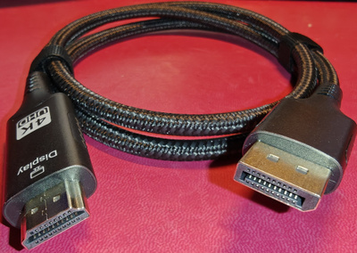 DisplayPort -> HDMI 4K60Hz / DP -> HDMI KAAPELI /1m #31602