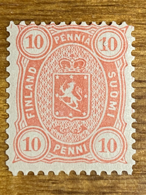 VAAKUNAMERKKI 1885 10 PENNIÄ**