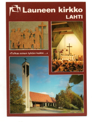 Lahti: Launeen kirkko (monikuvakortti)