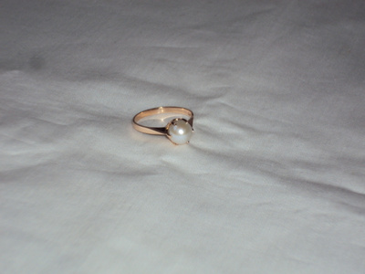 Kultainen helmi sormus 14k