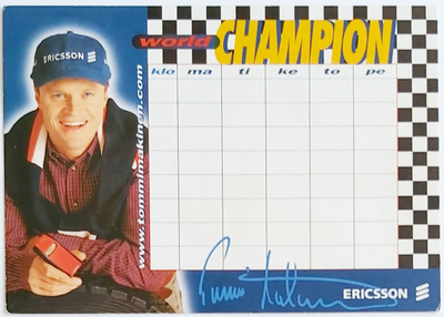 "TOMMI MÄKINEN/ERICSSON"-KULKEMATON POSTIKORTTI