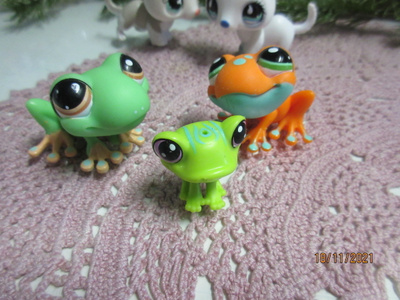 Littlest Pet Shop sammakot 3 kpl.
