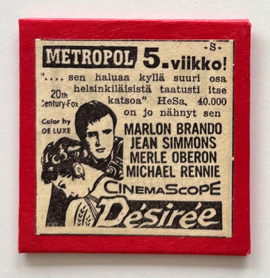Vanha Marlon Brandonin elokuvan mainos magneettina * 50-luku