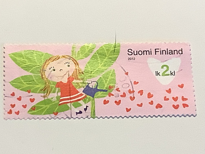 2124/ 2012 Sydän ystävälle 2/6 o leimattu