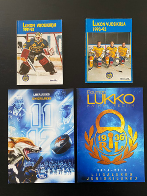Rauman Lukko kausikirjoja / vuosikirjoja vuosilta 1991-2015