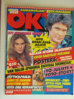 OK LEHTI 5/-84 KANSAINVÄLISIN ROCK-MAGAZINE JULISTEET MUKANA