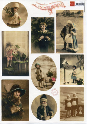 KORTTIKUVAT °°VINTAGE CHRISTMAS°° "° /Marianne (A4)