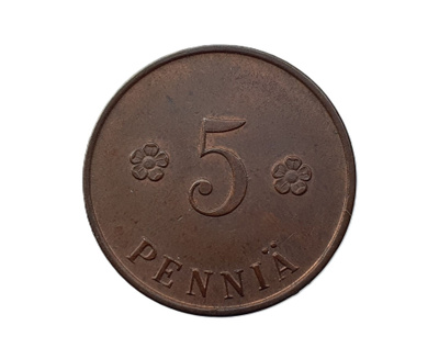 5 penniä 1918 Kansanvaltuuskunta - HIENO!