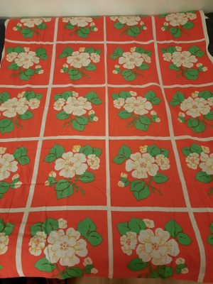 Retro kukka kangas 112x135cm