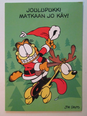 KULKENUT JIM DAVIS KARVINEN JOULUKORTTI KERÄILIJÄLLE