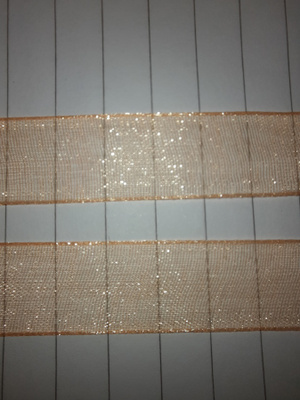 500cm vaaleanoranssi organtza nauha