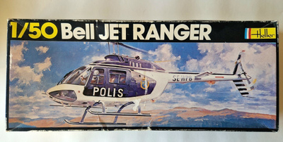 Bell Jet Ranger Heller 1/50 .Vintake poliisihelikopteri