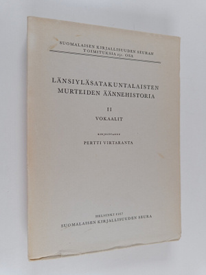 Pertti Virtaranta : Länsiyläsatakuntalaisten murteiden ää...