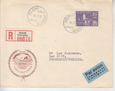 FDC 1949 M30 35 mk olavinlinna