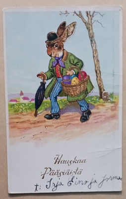 Tyylikäs pupuherra tuo korillisen Pääsiäismunia, p. 1929