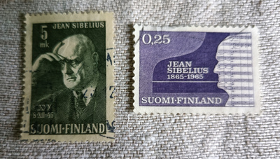 2 kpl Jean Sibelius postimerkit