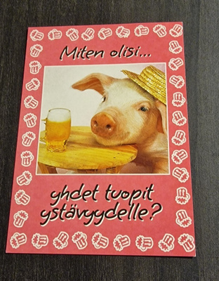 Onnittelukortti/ ystävänpäiväkortti, KARTO 43-4870
