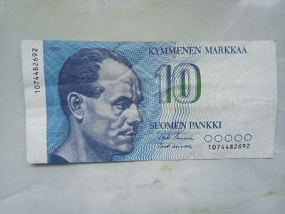 10 markkaa 1986