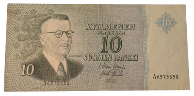 10 Markkaa 1963 ilman Litt A6575350
