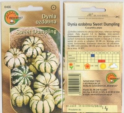 Kurpitsa 'Sweet Dumpling' siemenet #