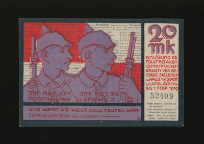 Saksa Notgeld 20 Mark, Bielefeld 1918