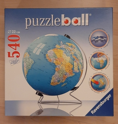 Ravensburg palapeli 540 osaa pyöreä maapallo puzzle ball
