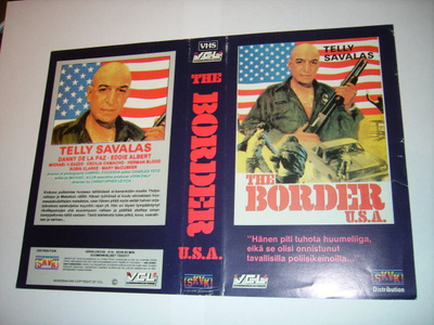 Vhs kansipaperi Fix - THE BORDER U.S.A.  (Sis.postikulut)