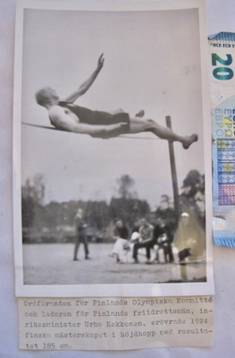 VANHA Leidistö Valokuva Urho Kekkonen Kilpailee 1924