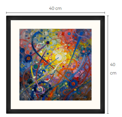 Uusi uniikki abstrakti art print taulu 40 cm x 40 cm