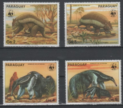 (S0207) PARAGUAY, 1985 (WWW. Armadillo and Anteater). MNH**