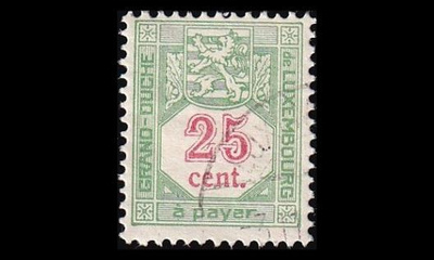 Luxemburg P-13A o Porto 25 C (12½) (1922)