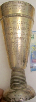 VANHA Palkinto Pokaali Ammunta KTR1 Hopeaa 1923 UPEA