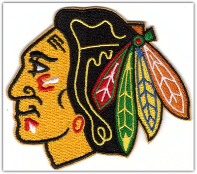 NHL - Chicago Blackhawks -kangasmerkki / haalarimerkki