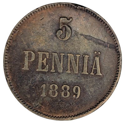 5 Penniä 1889