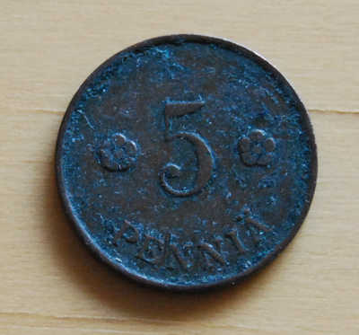 Suomi 5 penniä 1921 Tasavalta