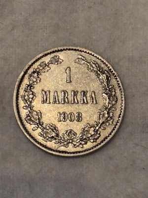 1 markka 1908, Suomi