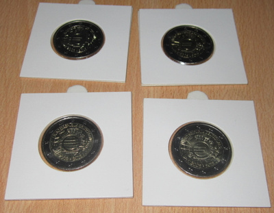 Saksa 2 € 2012 - Eurosetelit ja -kolikot 10 vuotta (UNC)