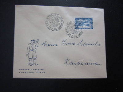 FDC 1949 Kristiinankaupunki 300 vuotta