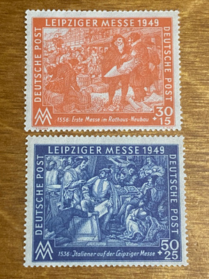 SAKSA 1949 NEUVOSTOLIITTO SEKTORI LEIPZIGIN MESSUT PARI**