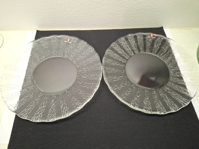 Valto Kokko Vellamo lasilautaset 2 kpl Iittala