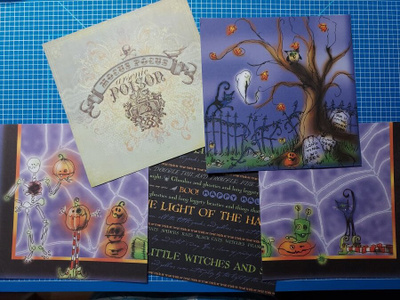 5 kpl Halloween aiheisia papereita