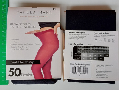 Pamela Mann 50 den sukkahousut MUSTA