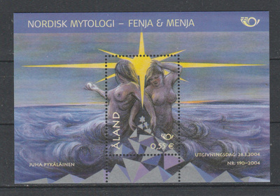 Ahvenanmaa v 2004 POHJOLA-MYTOLOGIA blokki, postituore