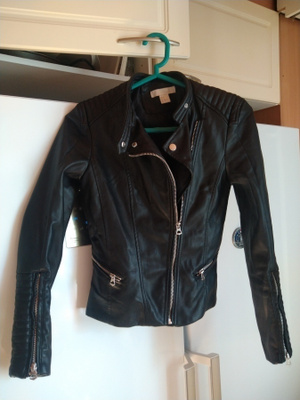 Nahkatakki H&M koko 32 nahkarotsi.