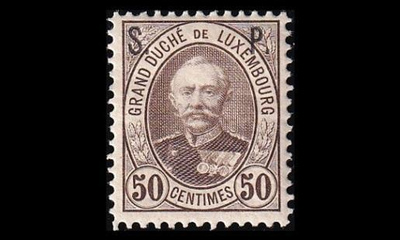Luxemburg 53B * Virkamerkki 50 C (12½) (1891)