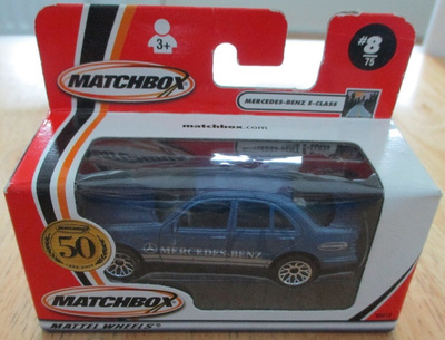 Mercedes-Benz 220 E-Class Blue 1997 Matchbox Orange Box 1:64